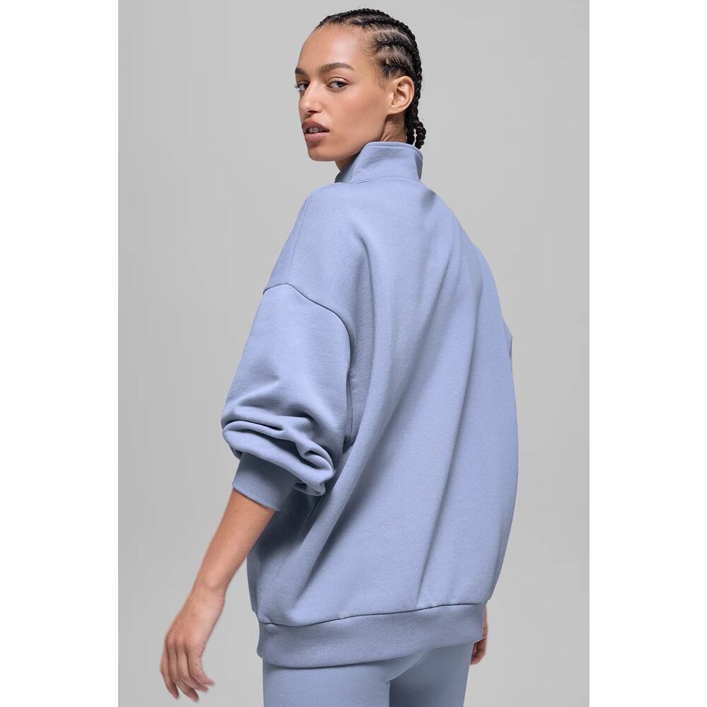 NWT Alo Accolade 1/4 Zip Pullover in Winter Frost Unisex Size Large - Picture 2 of 10